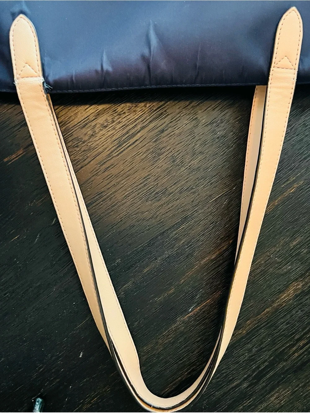 RADLEY LONDON Navy Tote with Tan Straps